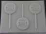 1103 Dad on Round Chocolate or Hard Candy Lollipop Mold